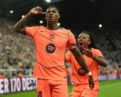 Forward disrupts the Magpies' important night and insists: ‘I am improving at Barça’